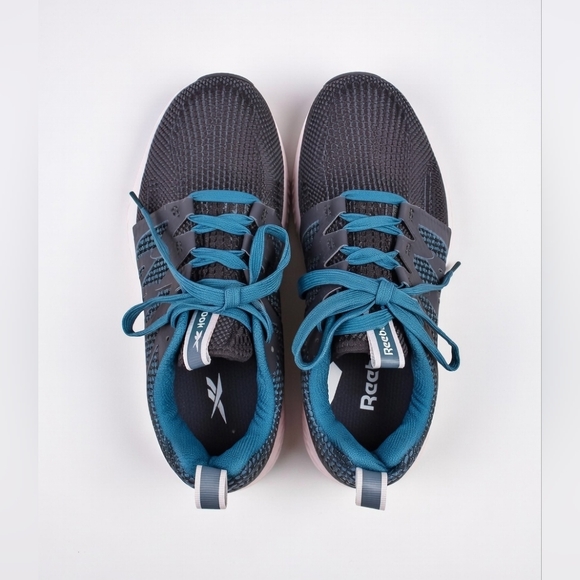 Reebok Fusion Flexweave Work - RB314 Athletic Work Shoe Teal and Black - Picture 2 of 5